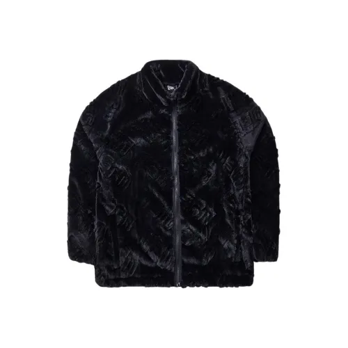 New Era SS24 Velvet Feel Пальто Унисекс Черный