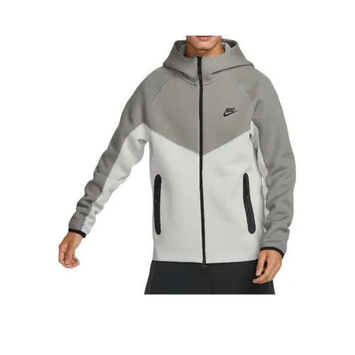 nike Sportswear Tech Fleece WINDRUNNER Куртки Пальто Мужской Светлый Железо Серый Асфальтовый Серый Черный