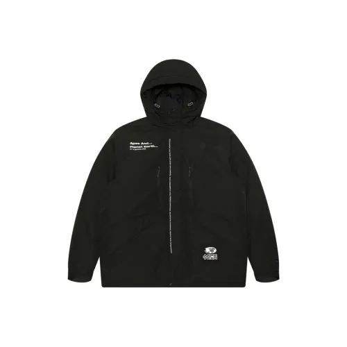 AAPE Черный BKX Мужские Пуховики