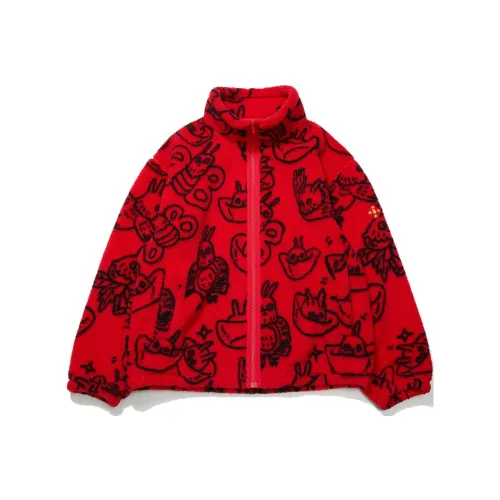 LINING Sports Life Collection Daily Gold Collection Бархат Feel Куртка Унисекс Красный