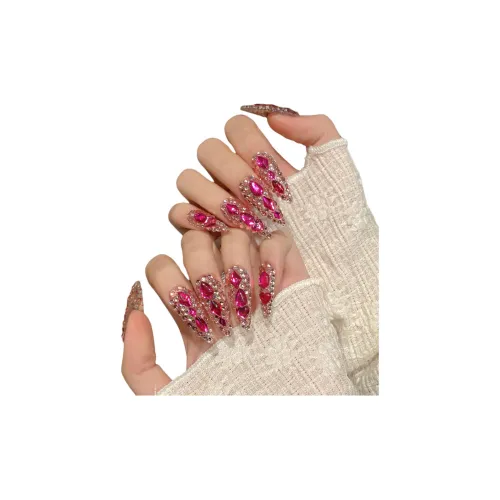 Yun Yue Joe Многоцветный Full Стразы Western False Nail Длинный Дракон Фрукт Однотонный Блестящий