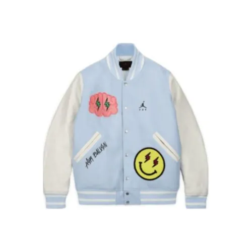 JORDAN X J Balvin Collection Белый Синий Унисекс Бейсбольные Джерси