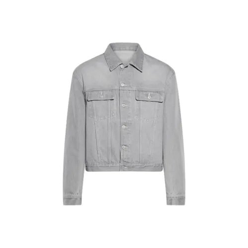 Jacquemus FW24 Denim Куртка Denim Куртка Мужская GREY Off Белый Серый Белый