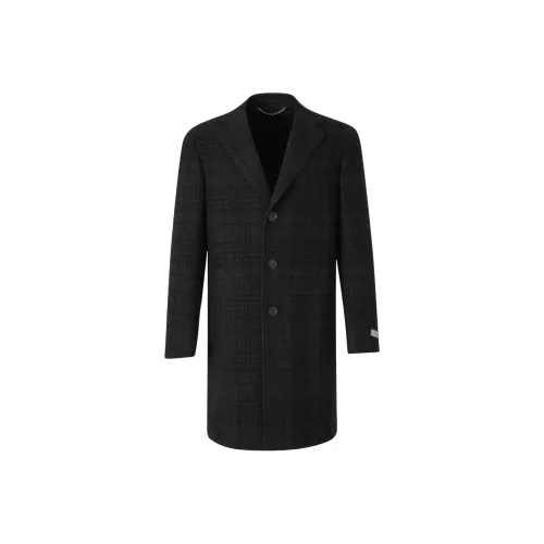 Canali Черное Мужское Пальто