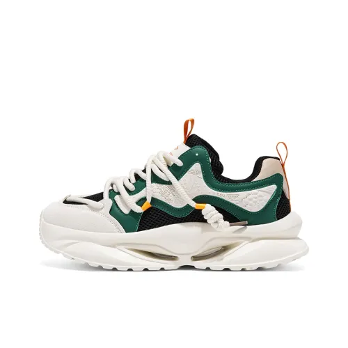 DEERWAY Дышащий Увеличение Высоты Rebound Низкий Топ Casual Мужской Бежевый Зеленый Черный