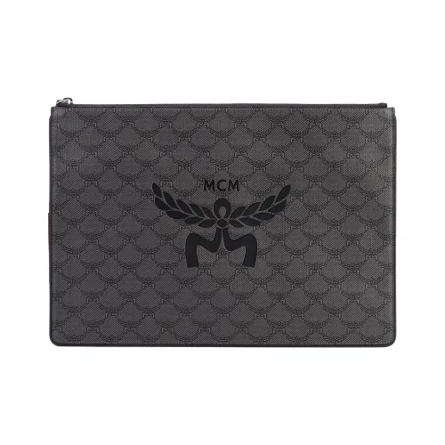 MCM Напп-кожа клатч размер Extra Large унисекс темно-серый