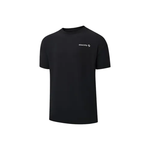 Saucony Черная Унисекс Футболка