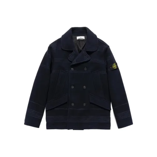 Stone Island Мужское пальто морского синего цвета