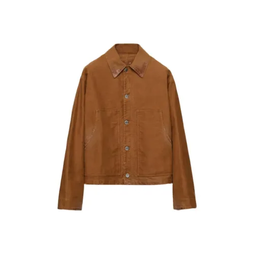 PRADA SS25 Куртки и Пальто Мужской Коричневый