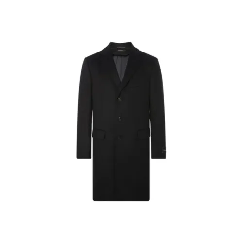 Ermenegildo Zegna Черное Мужское Пальто