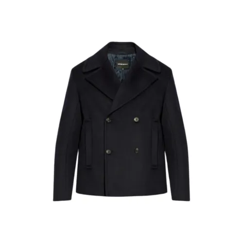 EMPORIO ARMANI Пальто Мужское Морской Синий