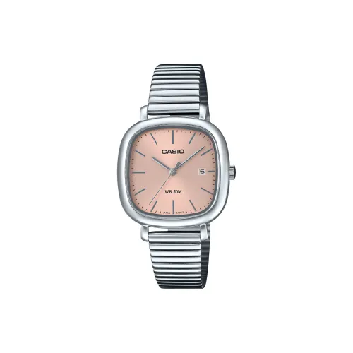 CASIO Standard Series Кварцевый механизм нержавеющая сталь ремешок часы 36,7*30 мм женские часы розовый циферблат