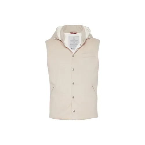 BRUNELLO CUCINELLI Жилет Мужской Экрю