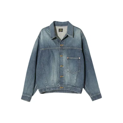 Needles SS25 Denim Jacket Unisex Blue Needles SS25 Деним Куртка Унисекс Синий