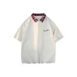 Плед вересково-серого цвета с красным текстом - черный