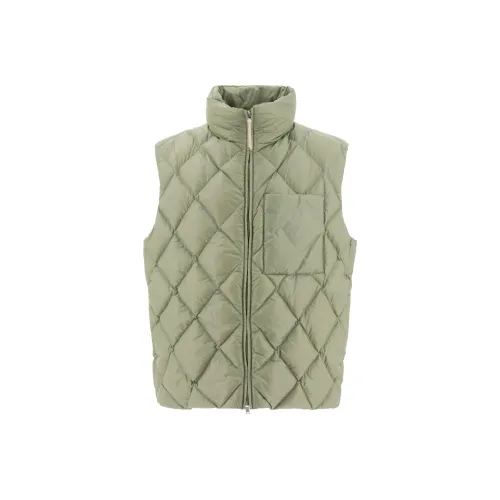JIL SANDER Зеленый Мужской Пуховый жилет
