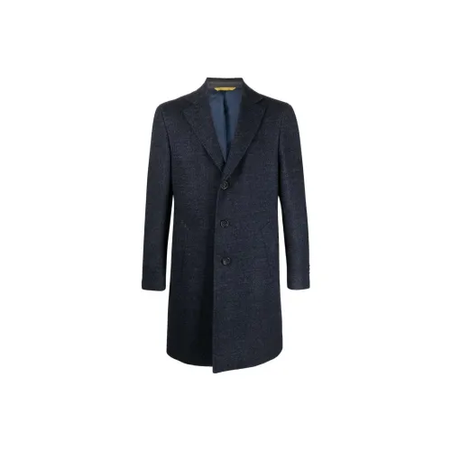 Canali Темно-синий Мужской Пальто