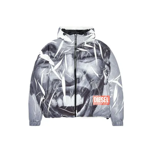 DIESEL Серый Мужской пуховик