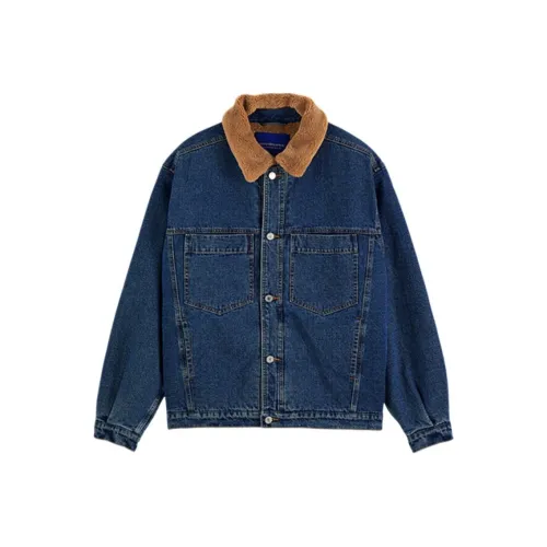 Scotch&Soda Индиго Унисекс Джинсовые Куртки