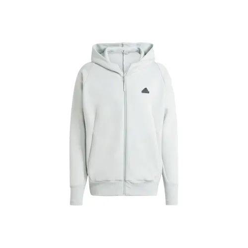 Adidas Z.N.E. Premium Full Zip С капюшоном TRACK TOP Куртка Мужская Серебристо-Серый