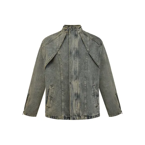 COOLALPACA Denim Jacket Unisex Vintage Blue COOLALPACA Деним Куртка Унисекс Винтаж Синий