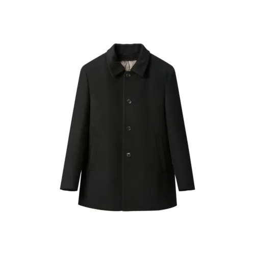 HLA Черный 1 7 Мужское Пальто