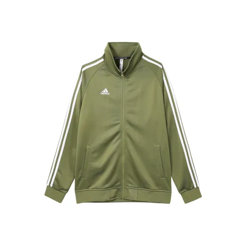 Adidas Светло-зеленый, белый Полосы Унисекс Куртки