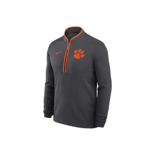 nike Dri Fit CollegeClemson FW24 Tigers Победа Куртки Пальто Мужской Антрацит
