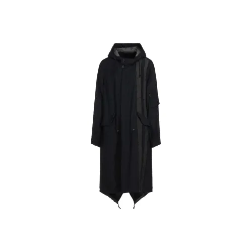 Yohji Yamamoto Черное Унисекс Пальто