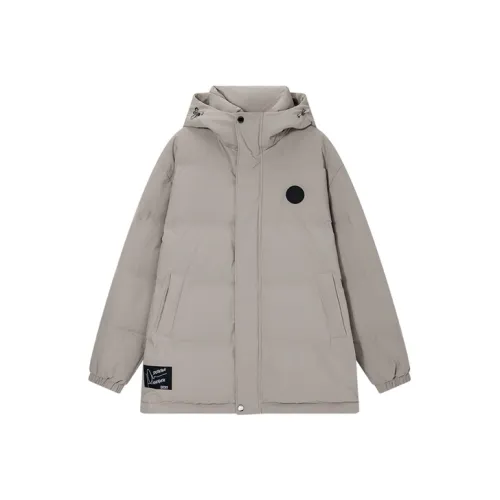 DKNY FW22 Однотонный С капюшоном Утолщенный Пуховик Мужской Светлый кофейный