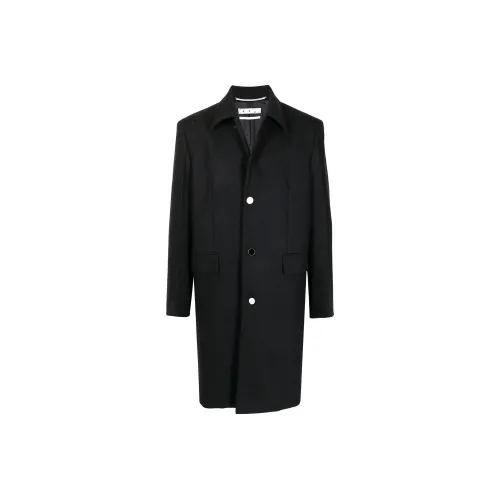 Off Белый Черный Мужское Пальто