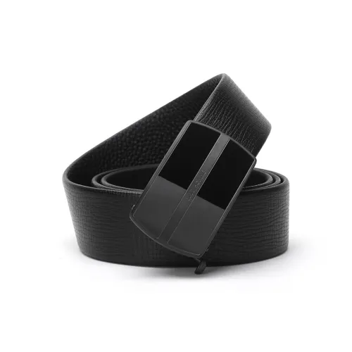 ELLE HOMME Ремни из коровьей кожи Мужской Черный Ширина 3,7 см