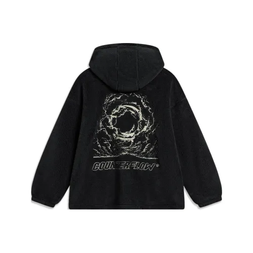 LINING CF Tracing Velvet Feel Jacket Unisex Black ЛИНЕЙКА CF Tracing Вельвет Feel Куртка Унисекс Черный