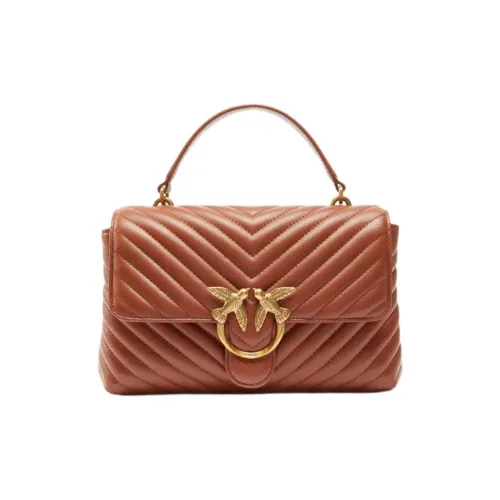 PINKO Classic Love Sheepskin One Shoulder Bag Женская Красный Коричневый