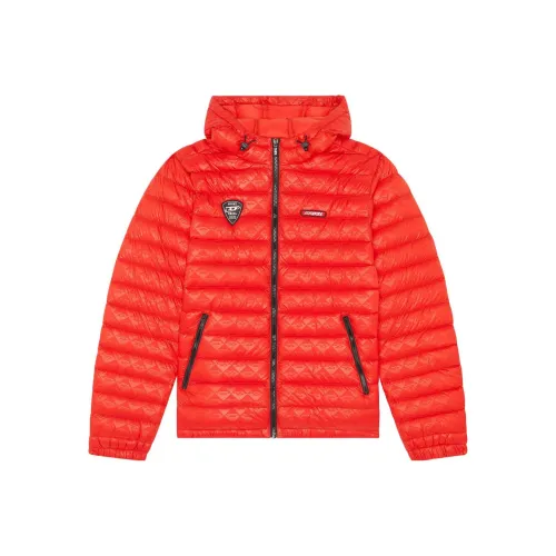 DIESEL Красный Мужской Пуховик