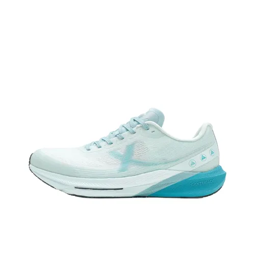 XTEP One Piece Molding 3rd Generation Physical Education Экзаменационная версия Кроссовки для бега Низкий топ Светло-фруктовый зеленый Синий Мужской