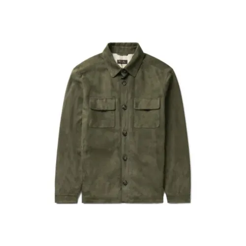 Loro Piana Темно-зеленые мужские куртки