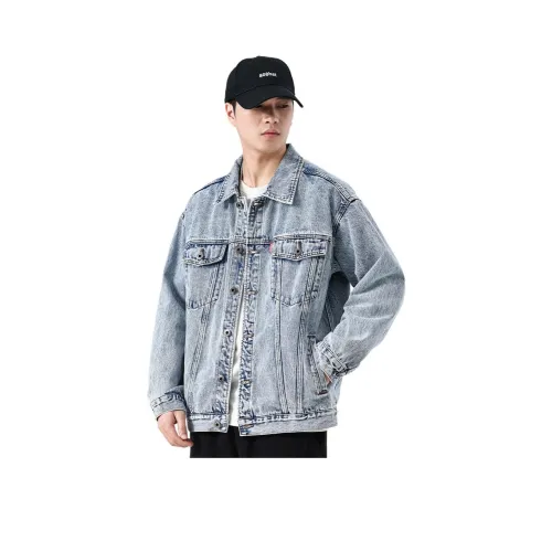 VALKOMM Denim Jacket Unisex Bleached Blue VALKOMM Деним Куртка Унисекс Отбеленный Синий