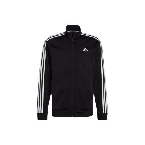 Adidas ESSENTIAL WARM Up 3 Stripes Track Jacket Куртки Coat Мужской Black