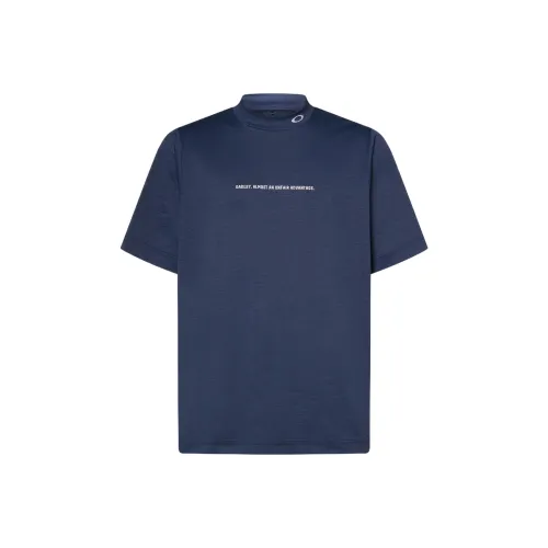 Oakley O Sync Пачка Squeeze Mock T Рубашка Мужская Пыльно-синяя