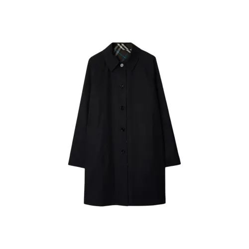 Burberry Длинное Двустороннее Пальто из Габардина Car Мужское Черное
