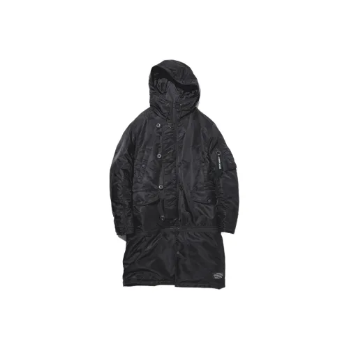 GU UNDERCOVER Collaboration Черное Унисекс Пальто