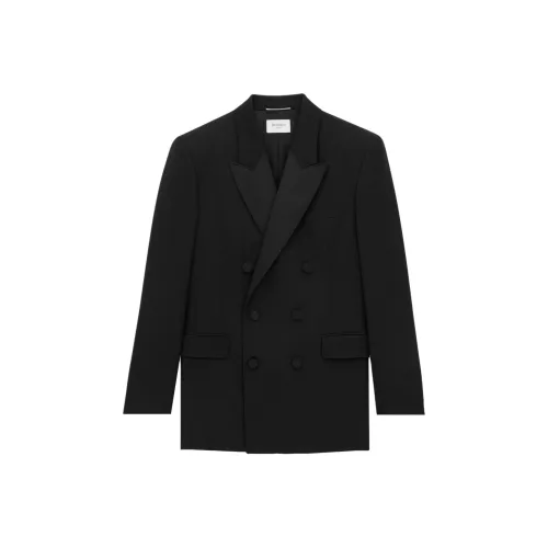 SAINT LAURENT Бизнес-костюм пальто мужской черный