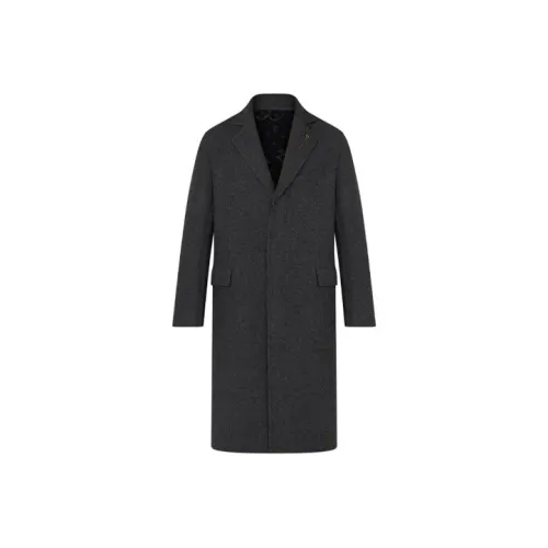 LOUIS VUITTON Новые ежеквартальные продукты LV Серое мужское пальто