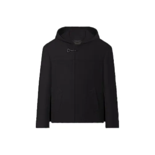 LOUIS VUITTON Новые ежеквартальные продукты LV Черное мужское пальто