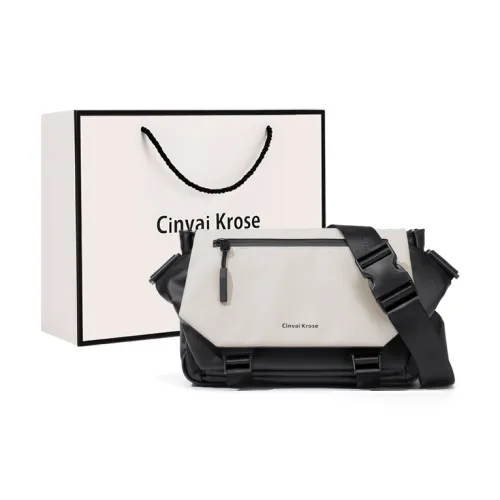 CinvaiKrose Oxford Сумка через плечо Спортивная Велосипедная Сумка Sling Большая Мужская Черная Бежевая и Черная