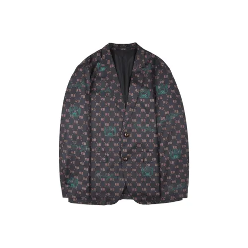 Raidy Boer Весенний Бизнес Костюм Мужской Черный Цветочный