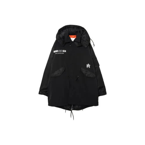 WIND AND SEA SS24 X WDS M 58 INSULATION FIELD PARKA Coat Unisex Black WIND AND SEA SS24 X WDS M 58 INSULATION FIELD Парка Пальто Унисекс Черный