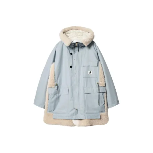 Carhartt WIP Light Blue Men's Coat Кархартт WIP Светло-Синий Мужской Пальто