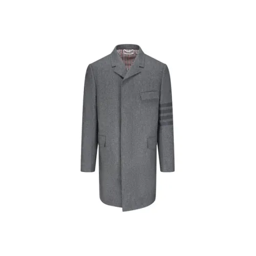 THOM BROWNE Черный Серый Цвет Мужское Пальто